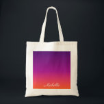 Paarse, roze en oranje gradiëntmeter tote bag<br><div class="desc">Paarse, roze en oranje gradiëntmeter</div>