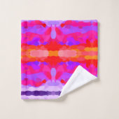 Paarse, roze en Oranje kleurstof Bad Handdoek (Wasdoekje)