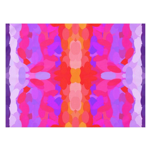 Paarse, roze en oranje kleurstof tafelkleed (Voorkant (Horizontaal))