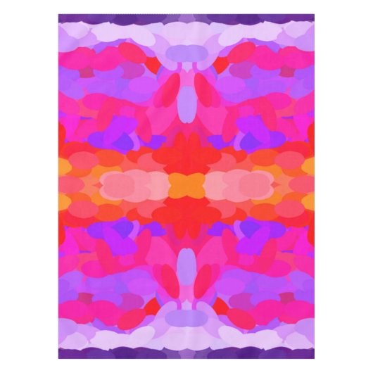 Paarse, roze en oranje kleurstof tafelkleed (Voorkant)