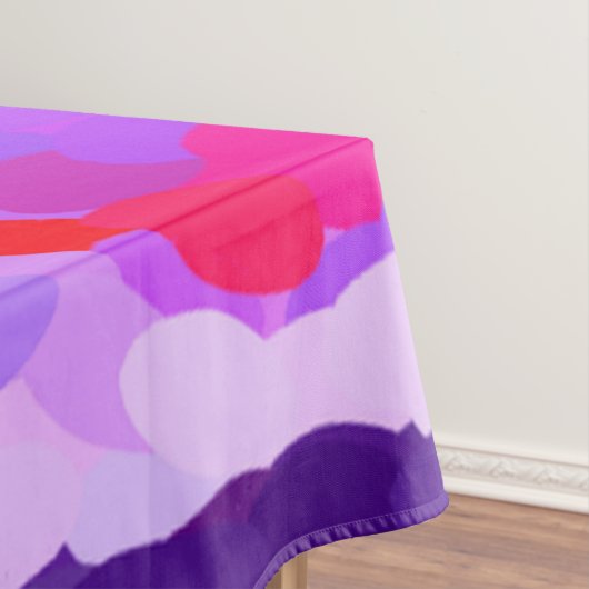 Paarse, roze en oranje kleurstof tafelkleed (Voorbeeld)