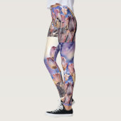 Paarse roze en oranje tulpen leggings (Links)