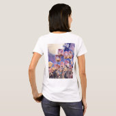 Paarse roze en oranje tulpen t-shirt (Achterkant volledig)