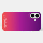 Paarse, roze en oranje verloop ombre Case-Mate iPhone case (Achterkant (horizontaal))