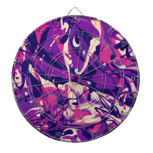 Paarse, roze en wit patroon dartbord