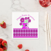 Paarse roze en wit servet (Insitu)