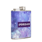 Paarse roze en witte achtergrond heupfles (Rechts)