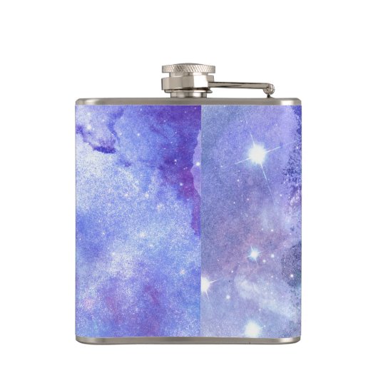 Paarse roze en witte achtergrond heupfles (Achterkant)