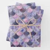 Paarse, Roze en Zilverzeemeerminnen Inpakpapier Vel (In situ)