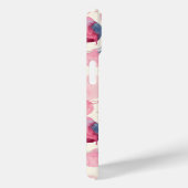 Paarse roze Eucalyptus Waterverf Bladeren monogram Case-Mate iPhone Case (Achterkant / Rechts)