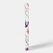 Paarse roze Eucalyptus Waterverf Bladeren monogram Case-Mate iPhone Case (Achterkant / Links)