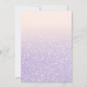 Paarse Roze Faux Sparkly Glitter Ombre Afstuderen Kaart (Achterkant)
