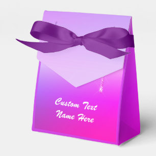 Paarse Roze Favor- of Cadeau dozen Aangepaste Teks Bedankdoosjes