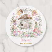 Paarse Roze Fee Bloementuin Verjaardag Bedankjes Labels (Voorkant)