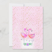 Paarse Roze Flamingo Verjaardag Bedankt Card Kaart (Achterkant)
