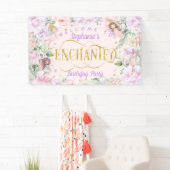 Paarse roze flauwvallen spandoek (Insitu)