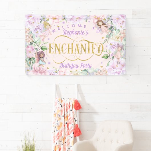 Paarse roze flauwvallen spandoek (Insitu)