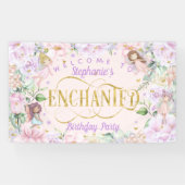 Paarse roze flauwvallen spandoek (Horizontaal)