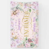 Paarse roze flauwvallen spandoek (Verticaal)