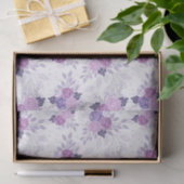 Paarse roze Floral Elegant Feminine Flowers Tissuepapier (Geschenk)