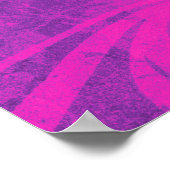 Paarse roze Floral Swirl Flourish Girly Pattern Poster (Hoek)