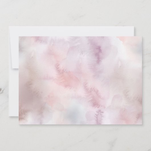 Paarse roze Floral Waterverf 1e verjaardag Kaart (Achterkant)