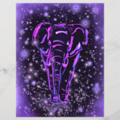 Paarse roze flyer-olifant op Sterrennacht Flyer (Voorkant)