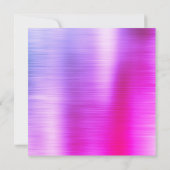 Paarse roze Folie Hallo Kaart (Achterkant)