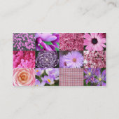 Paarse roze fotografie collage visitekaartje (Achterkant)