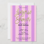 Paarse Roze Gedraaide Hartjes Chic Ondergoed Douch Kaart (Voorkant)