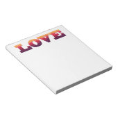 Paarse, roze, geel geometrisch Liefde notitieblok (Schuin)