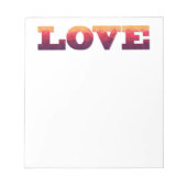 Paarse, roze, geel geometrisch Liefde notitieblok (Voorkant)