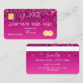 Paarse roze gelanceerde lening visitekaartje (Voorkant / Achterkant)