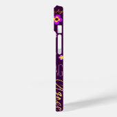 Paarse roze gele bloemen en naam Agnes Case-Mate iPhone Case (Achterkant / Links)