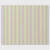 Paarse roze gele strepen cadeaupapier (Vlak)