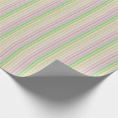 Paarse roze gele strepen cadeaupapier (Hoek)