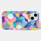 Paarse & Roze Geometrisch Patroon Case-Mate iPhone Case (Achterkant (horizontaal))