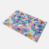 Paarse & Roze Geometrisch Patroon Deurmat (Schuin)