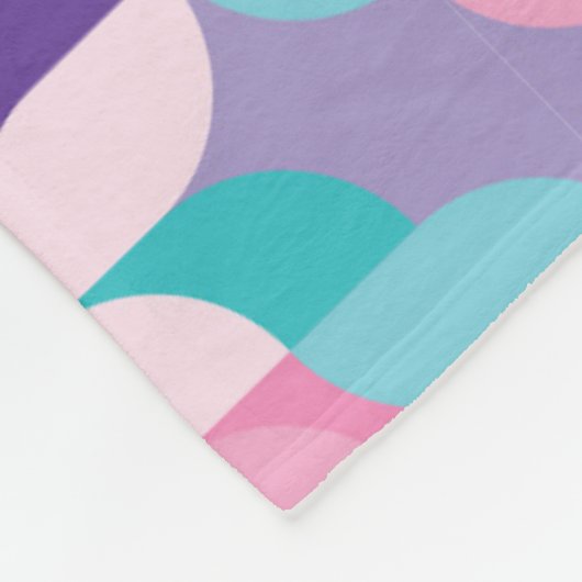 Paarse & Roze Geometrisch Patroon Fleece Deken (Hoek)