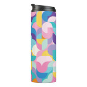 Paarse & Roze Geometrisch Patroon Thermosbeker (Geroteerd rechts)