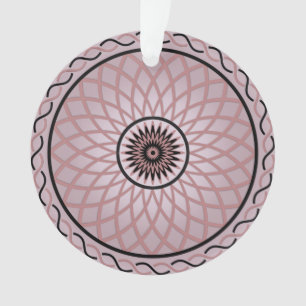 Paarse Roze Geometrische Bloem Ornament