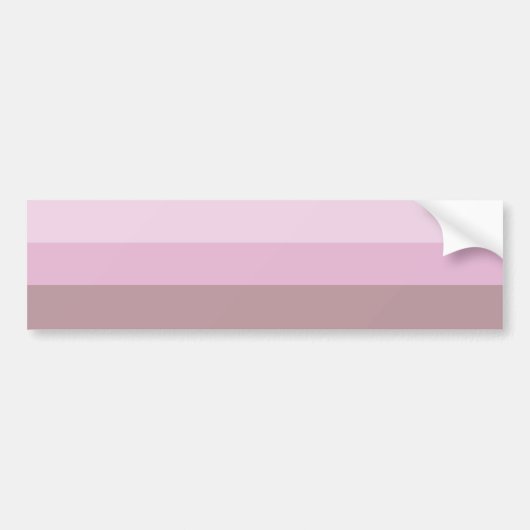 Paarse roze gestreept ombre bumpersticker (Voorkant)