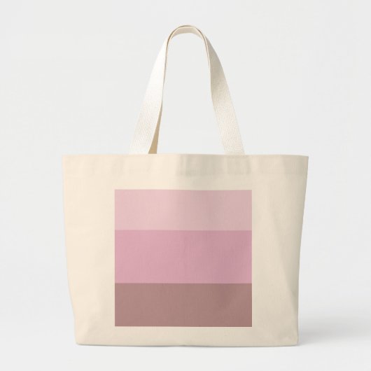 Paarse roze gestreept ombre grote tote bag (Voorkant)