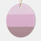 Paarse roze gestreept ombre keramisch ornament (Links)