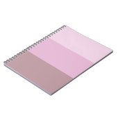 Paarse roze gestreept ombre notitieboek (Linkerzijde)
