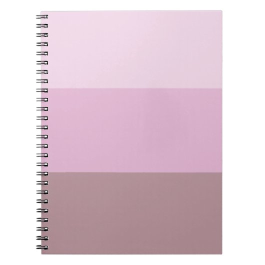 Paarse roze gestreept ombre notitieboek (Voorkant)