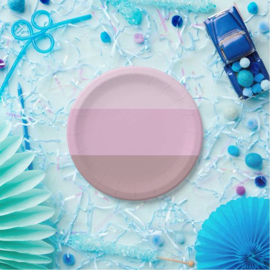 Paarse roze gestreept ombre papieren bordje (Feest)