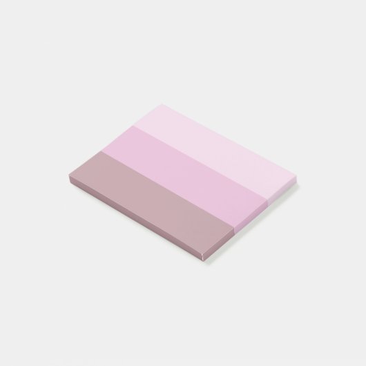 Paarse roze gestreept ombre post-it® notes (Schuin)