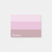 Paarse roze gestreept ombre post-it® notes (Voorkant)