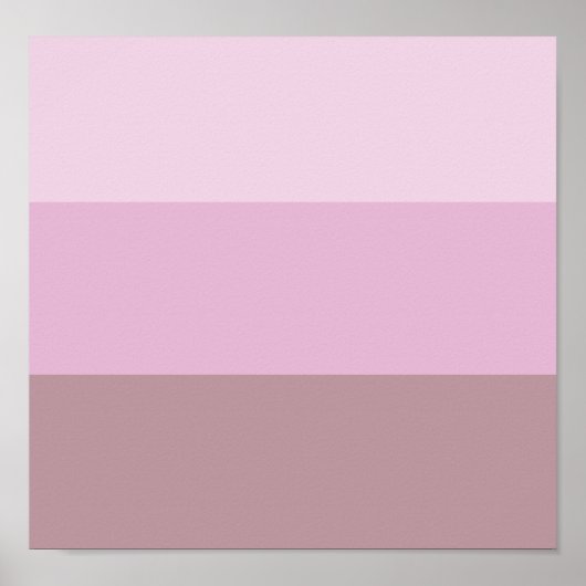 Paarse roze gestreept ombre poster (Voorkant)